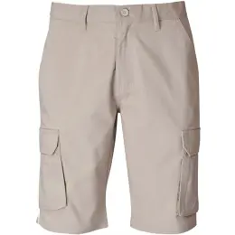 Mens Highlands Cargo Shorts Stone Front